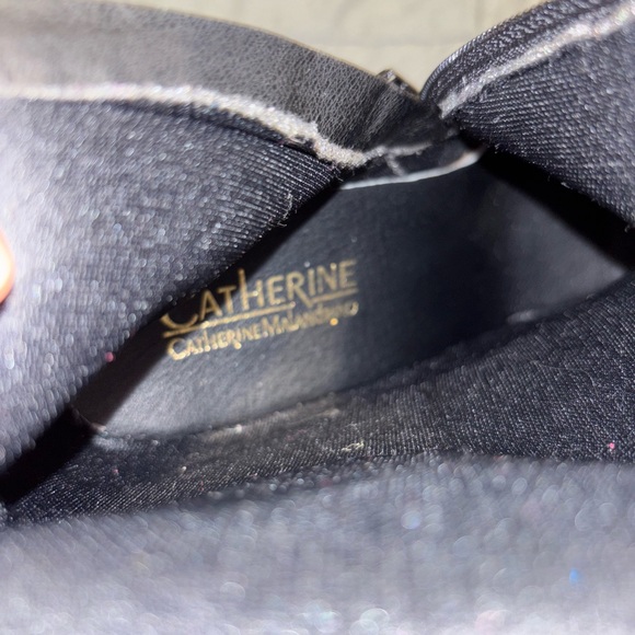 CATHERINE MALANDRINO Black Heeled Boots with Crocodile Texture Size 8.5 - Picture 7 of 8